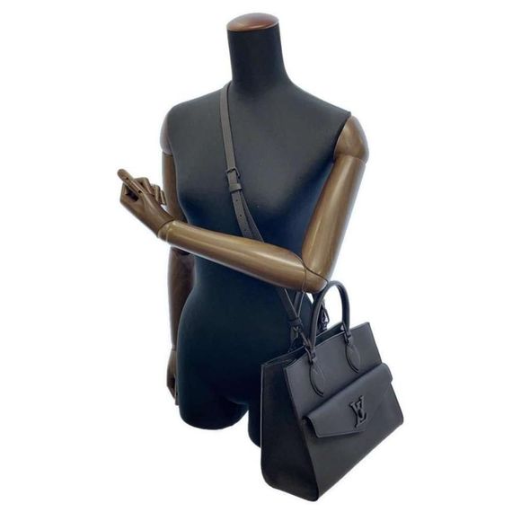 Louis Vuitton Handbag Calf Leather Lock Me Tote PM 2 Way Shoulder Bag Black - Picture 6 of 13